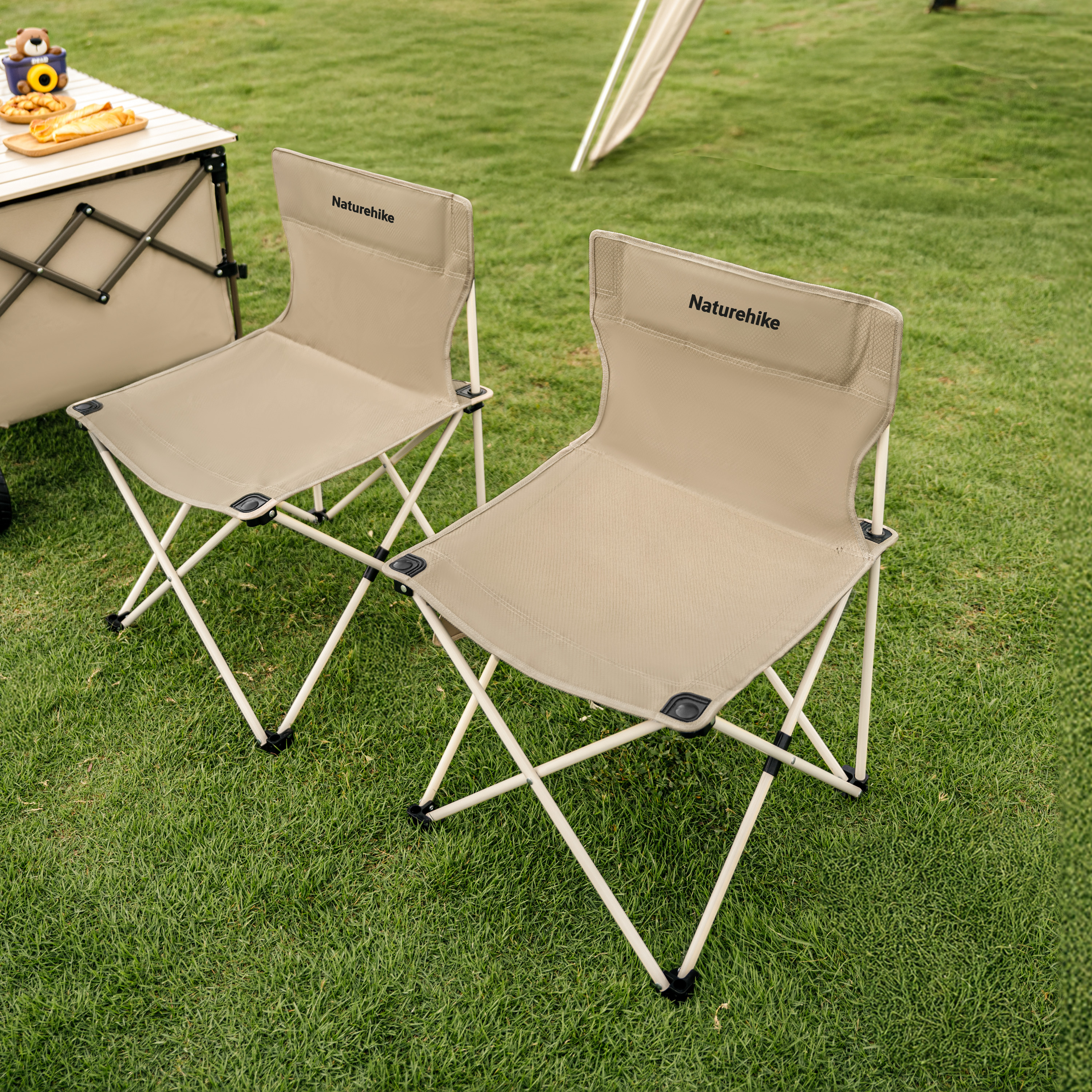 Naturehike skládací kempingová židle T01 - černá